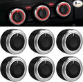 Frienda 6 Pcs Climate Ac Heater Control Knob Blower Fan Control Knob Replacement Ac Switch Heater Blower Fan Button Compatible with Accessories Replacement Compatible 2005-2015