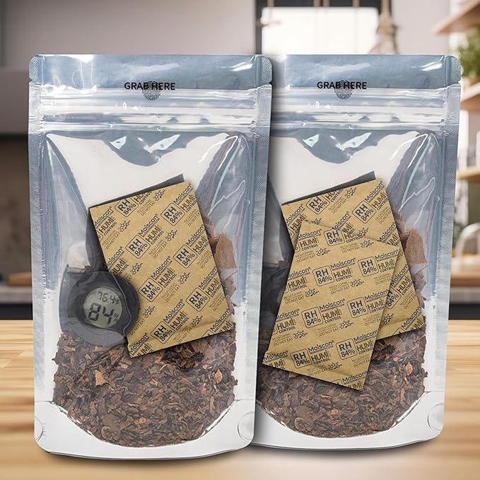 Wisesorb 84% Two-Way Humidity Control Packs for Storing 1 lb – Size 60 – 10 Pack – Seasoning Packets Moisture Control Packets Individually Wrapped, Humidifier Packs for Season Wood Humidifier Boxes