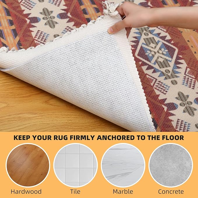 Non Slip Rug Pad, Natural Rubber Backing Rug Pads 1/4” Thick, Felt Rug Gripper Pad, Non Slip Under Carpet Mat, Under Rug Cushion for Hardwood Floors, Carpet Runners (2x6FT)