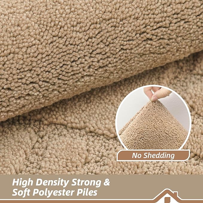 BEQHAUSE Door-Mat Non-Slip Front Doormat Low-Profile Entrance Mats for Front Door Entry Resist Dirt Washable Doormat Absorbent Entryway Door Mat,Taupe,36"x60"