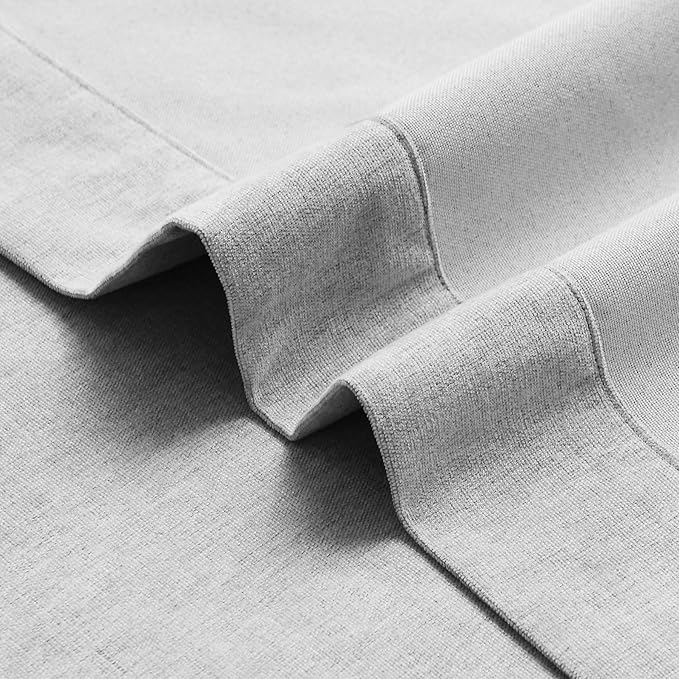 Macochico 100" Wx84 L Apricot Grey Full Blackout Curtains for Sliding Door, Thermal Insulated Drapery for Living Room Bedroom Windows Patio Door, Modern Chenille Grommet Curtains with Tieback 1 Panel