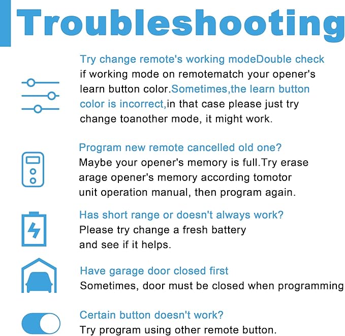Garage Door Opener Keypad with 2 Garage Door Opener Remote for Liftmaster Chamberlain Craftsman Remote Keypad 877MAX 893LM 893Max 971LM 371LM, Purple Yellow Red Orange Learn Button