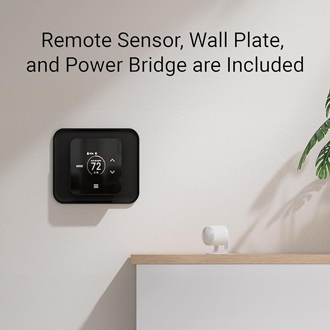 Lux TQX Smart Thermostat for Home, Programmable WiFi with Matter Protocol, Occupancy Sensing, Includes 1 Remote Sensor - Works with Apple Home, Alexa, Google Home - C-Wire Included