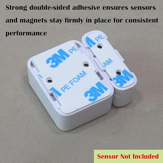 ONTEN Replacement Adhesive Tape Compatible with SimpliSafe Entry Sensor – 32 Pre-Cut Double-Sided Pads – Easy Install, Strong Hold for Sensors & Magnets – Pack of 16 Sensor Pads & 16 Magnet Pads