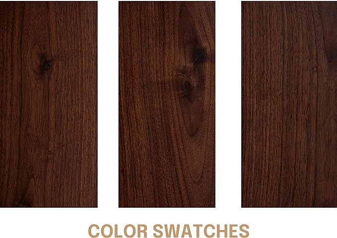 NTC Lupin Wooden Bed Frame with Headboard, Crafted from Walnut, Rubber Wood with Silent Slats and Wood Central Supports, 1000 Lb Capacity, Effortless Assembly, Queen - Dark Walnut