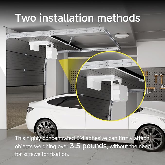 Garage Door Bracket for SimpliSafe Alarm Contact Sensor | Secure Mount with Quick-Snap Clip & Screws | Easy Install Accessory (Sensor Not Included)