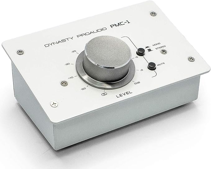 DYNASTY PROAUDIO PMC-1 Premium Passive Stereo Monitor Volume Controller With Large Volume Knob For Extremely Precise Level Adjustments