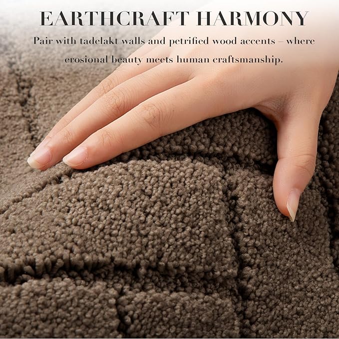 hicorfe Indoor Doormat,Front Back Door Mat Rubber Backing Non Slip Door Mats 20"x48" Absorbent Resist Dirt Entrance Doormat Inside Floor Mats for Entryway Washable Low-Profile(Camel)