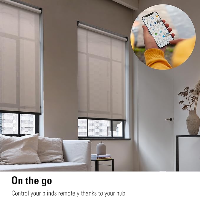 Eve MotionBlinds (Matter) Upgrade Kit for Roller Blinds – Motor to Upgrade existing Indoor Blinds, Open/Close Automatically, Control via Voice/app, Schedules & Scenes, Requires Thread Border Router