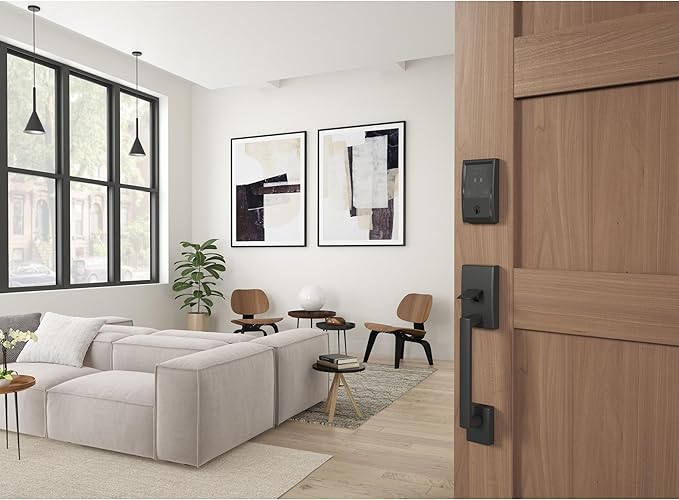 Schlage Encode Plus Smart Wi-Fi Lock for Front Door, Keyless Entry Deadbolt, Unlock with Apple Watch, Built-in WiFi and App Control, Easy Install, Alexa & Apple HomeKit Compatible, Matte Black
