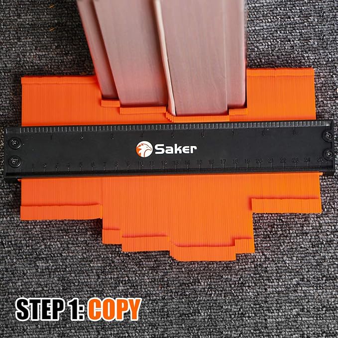 Saker Contour Gauge Tool for Woodworking & DIY, Profile Gauge with Lock,Valentine's Day Gift for Him Men, Accurate Shape Duplicator for Flooring, Tile, Trim & Home Improvement Projects