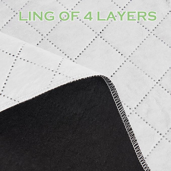 KGORGE 4-in-1 Soundproof Anti Dust 100% Blackout Curtains with Melt-Blown Layer Noise Reducing Thermal Insulating Window Drapes for Bedroom Nursery, W 52 x L 84, Sage Green, 2 Panels