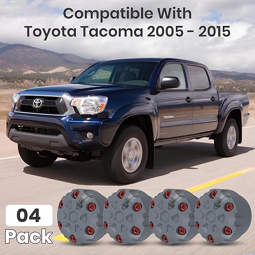 4 Pack - 2nd Gen Tacoma Accessories AC Knob Upgrade - 2005,2006,2007,2008,2009,2010,2011,2012,2013,2014,2015 Tacoma Climate Control Dial Mods Set - for Toyota Interior Replacement Kit