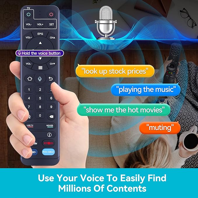 ZWP V2 Pro Replacement Voice Remote Control fit for vSeeBox V1 Pro / V2 Pro/Elite/ V1 Max, for OctaStream Elite Max Android TV Box Elite-3