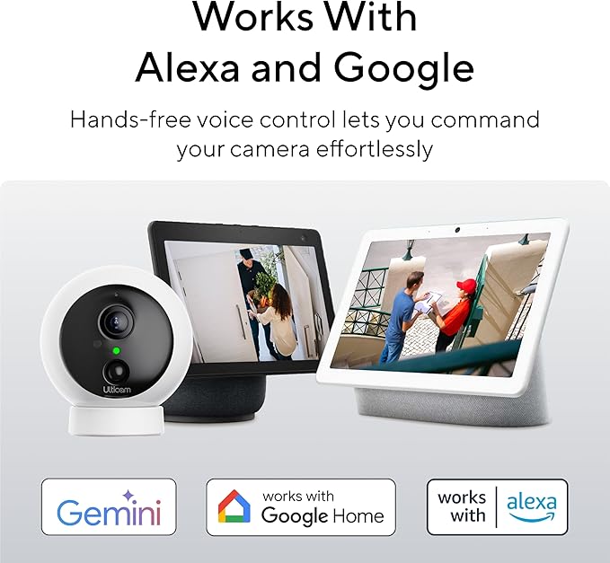 ULTICAM Dot 2K QHD Wireless Smart Security Camera, 170° Wide Angle, AI Human Detection, 2 Way Audio, Night Vision, Free 7 Day Cloud Storage, Indoor/Outdoor, 2.4Ghz Only
