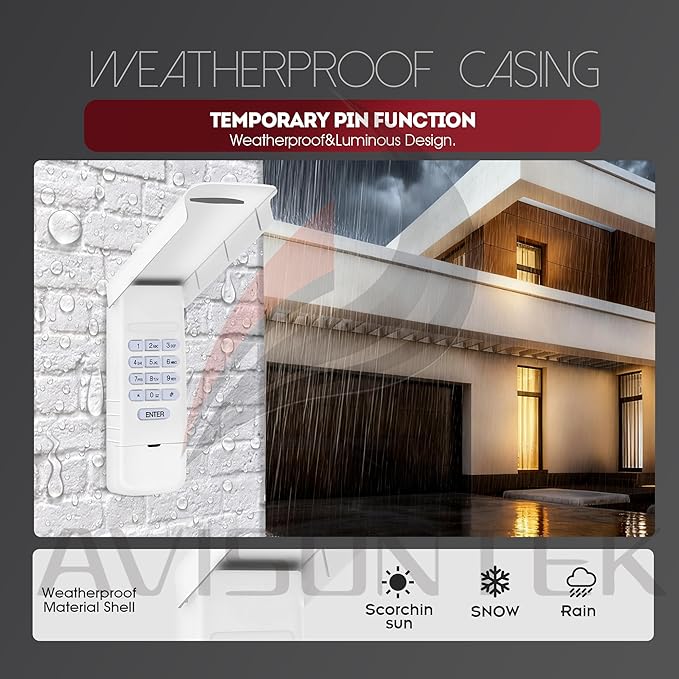 1 for Multi-Code 4200 Linear MultiCode 420001 Wireless Gate Opener Keypad【3-Year-Warranty】