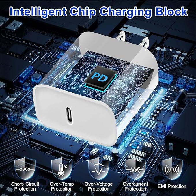 Mag-Safe Charger for iPhone 17/16/15,[Apple MFi Certified]15W Fast Wireless Magnetic Charging Pad with USB C Wall Charger Block for Apple iPhone 17 Pro Max/17 Air/17 Pro/17/16E/16/15/14/13/12,AirPods