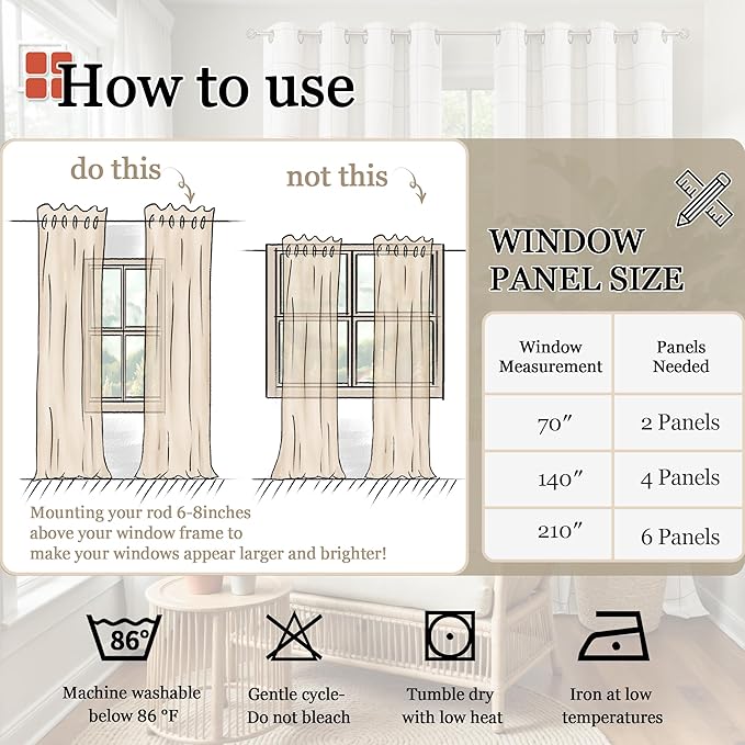 Olive Green 100% Linen Blackout Curtains for Living Room 63 Inch Long 2 Panels, Thermal Insulated Noise Reducing Window Total Black Out Curtains for Bedroom, Each 52x63 Inch 2 Panels