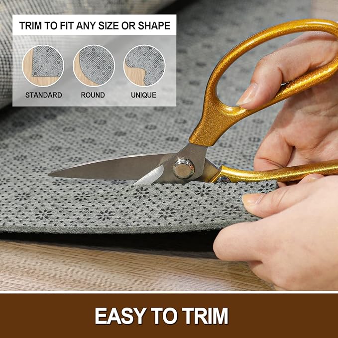 LINLA Dual Surface Felt+Rubber Non-Slip Rug Pad, 2'x8', 1/4" Thick, Strong Grip Cushioning Support Pad, Double-Side Anti-Skid, Safe for All Floor and Finishes, Extra Comfort