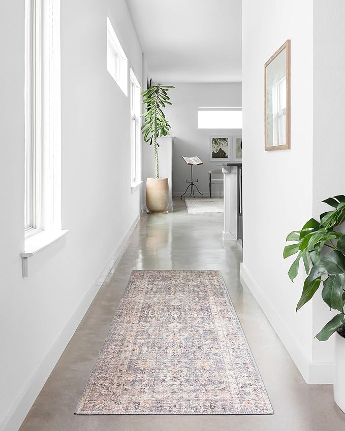 Loloi Skye Collection SKY-01 Grey/Apricot 7' x 9' Oval Area Rug