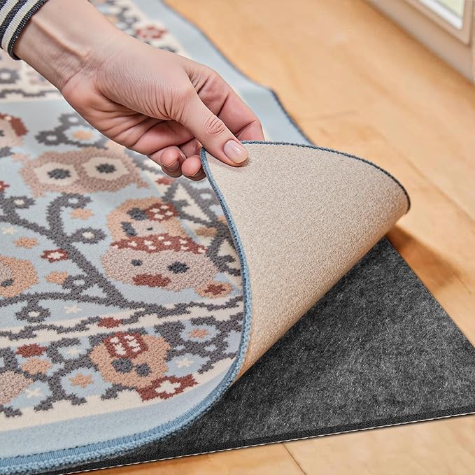Waterproof Rug Pad, 2x20 Ft Under Area Rug Carpet Pad, Non Slip Rug Pads for All Floors and Hardwood Floors Finishes, Keep Carpets in Place Soft and Prevent Rug from Wrinkling or Buckling