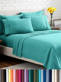 Bare Home Hotel Luxury Twin XL Sheet Set, Extra Soft - 4 Piece Set - Deep Pockets - Easy Fit - Cooling & Breathable - Wrinkle, Fade, Stain Resistant - Includes 2 Pillowcases (Twin XL, Turquoise)