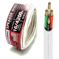 NATIONAL Wire&Cable - 16/4 Audiophile Speaker Wire (200 Feet) 16AWG Gauge - Made in USA - in Wall Audio Speaker Wire Cable/CL Rated/ETL Listed / 2 Conductors - OFC Oxygen-Free Copper, White 200ft