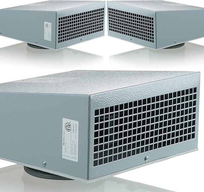 VENTS-US VCN 125 - Wall Mounted Outdoor Exhaust Ventilation Fan Compatible with 5 Inch Duct Diameter - 248 CFM