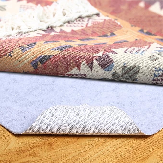 Non Slip Rug Pad, Natural Rubber Backing Rug Pads 1/4” Thick, Felt Rug Gripper Pad, Non Slip Under Carpet Mat, Under Rug Cushion for Hardwood Floors, Carpet Runners (3x5FT)