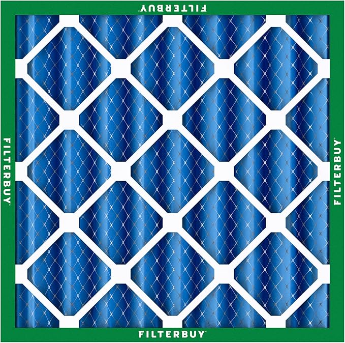 Filterbuy 19.5x19.5x4 Air Filter MERV 13 Optimal Smoke & Allergy Defense (4-Pack), Electrostatic Pleated HVAC AC Furnace Filters Replacement, Made in USA (Actual Size: 19.50 x 19.50 x 3.63)