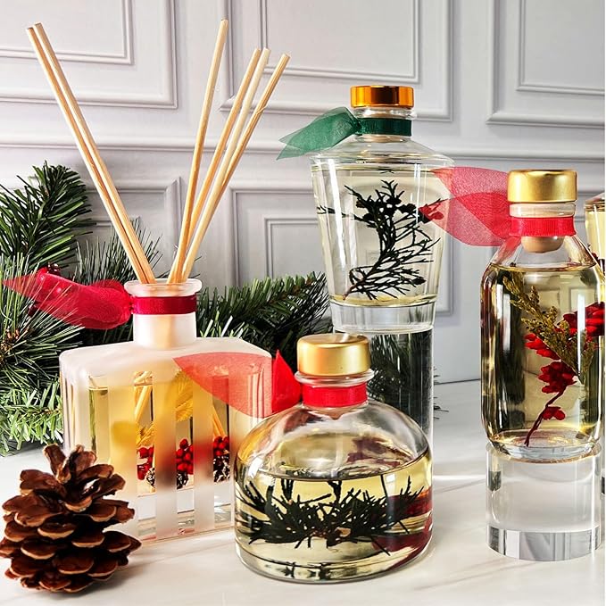 LOVSPA Reed Diffuser Set, Wild Flowers Scented Oil Diffuser with Sticks, Home Fragrance Accessories for Bathroom Shelf Decor, Aroma Diffusers for Home or Office Desk, USA Made