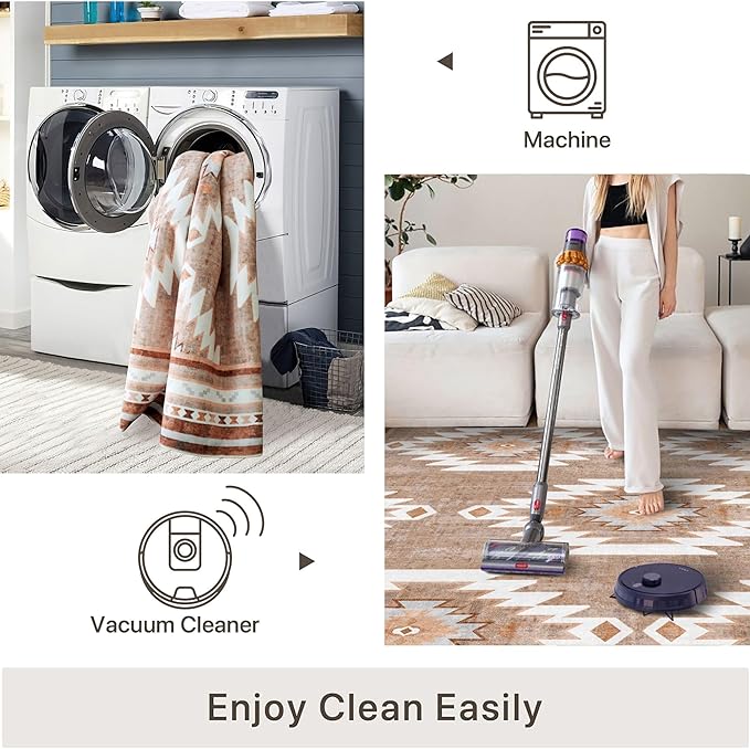 Runner Rug 2'x8' Western Washable Non-Slip Runners for Hallways Kitchen Entryway Laundry Room Modern Carpet Hallway Runner Camel