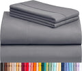 LuxClub 3 PC Twin XL Sheet Set, Deep Pockets Wrinkle Free Cooling Bed Sheets Hotel Bedding for Women, Men, Kids & Teens, Includes 1 Fitted Sheet, 1 Flat Sheet and 1 Pillowcase-Silky Soft Light Grey
