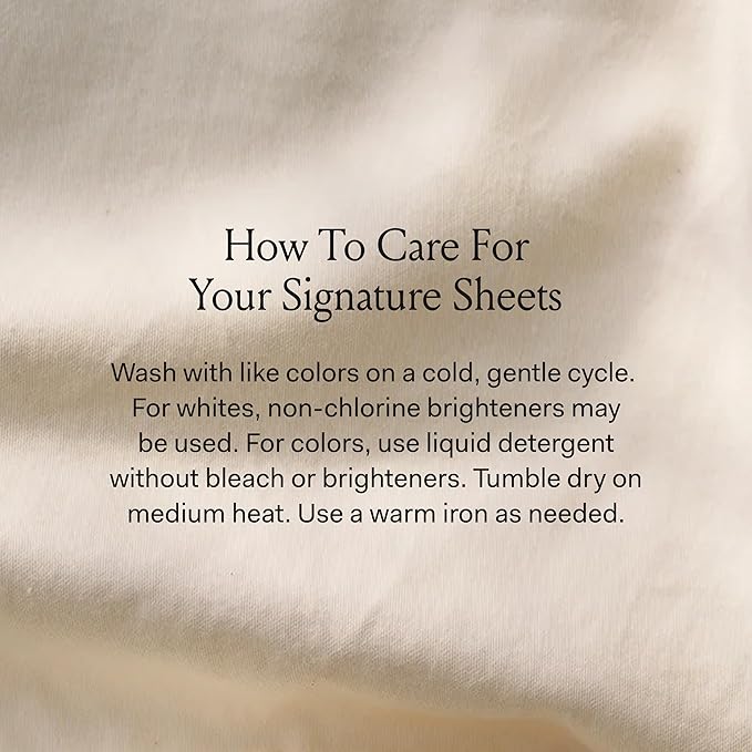 BOLL & BRANCH Signature Hemmed Sheet Set - Twin, Mineral - Luxury 100% Organic Cotton - Includes 1 Flat, 1 Fitted, 2 Pillowcases - Buttery Soft