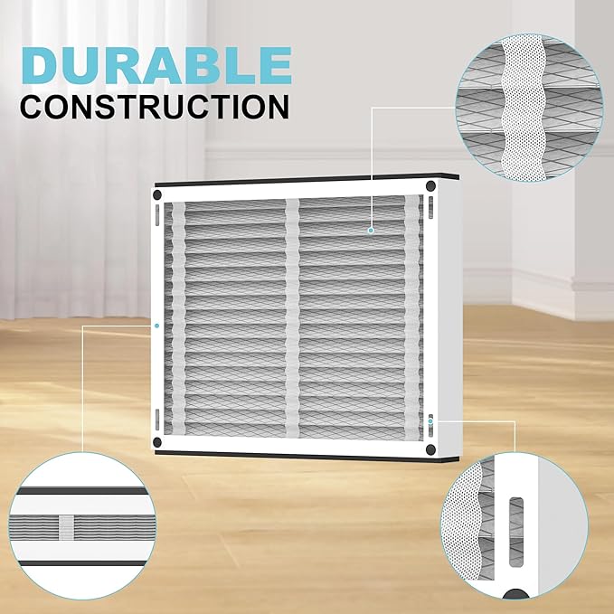 (3-Pack) 213 Replacement Filter Compatible with April-Aire Air Purifiers 1210,1620,2210,2216,3210,4200,20x25x4 MERV-13 Furnace Filter Replacement