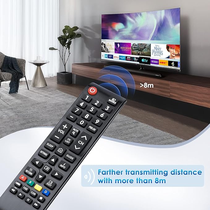BN59-01301A Universal Replacement Remote Control Compatible with Samsung Smart TVs, LED, LCD, HDTV, 3D TVs(Updated from BN59-01199F/BN59-01289A)