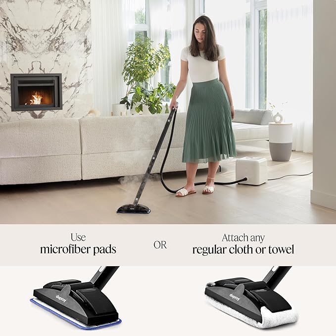 Dupray Neat Steam Cleaner with 27-Piece Accessory Kit – High-Performance Chemical-Free Cleaning for Floors, Cars, Tiles, and More, *Kills 99.9% of Bacteria & Viruses (incl. x16 assorted brushes)