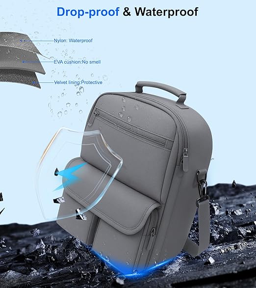 YRXVW Large Carrying Case for Meta Quest 3S/3/2, Compatible with BOBOVR & Kiwi Battery Head Straps, Waterproof & Drop-Resistant VR Travel Case for Accessories & Home Storage and Travel