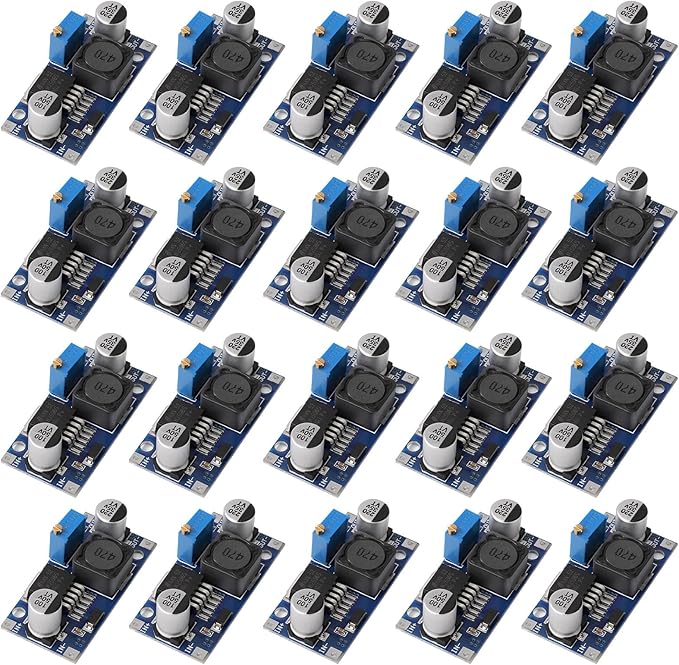 DROK LM2596 Buck Converter, Pack of 20 DC to DC Buck Converter Adjustable Voltage Regulator 3.2-35V to 1.25-34V