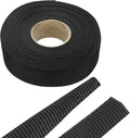 MECCANIXITY Braided Cable Sleeves Heat Shrinkable Fabric Sleeving, 1" 60ft Black 2:1 Ratio Heat Shrinkable Cord Protector for Harness Cable, Network Cable Protection, Cable Management