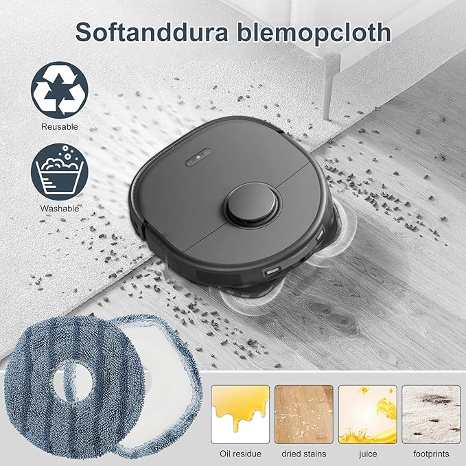 Asrhine 22 Pack Accessories for Eufy X10 Pro Omni Robot Vacuum Cleaner Replacement Parts, 2 Mainbrush 4 Sidebrush 6 Dust Bag 4 Filter 4 Mop Pads 1 Cleaning Brush 1 Screwdriver