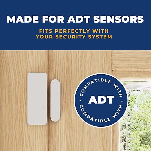 Adhesive Replacement Tape & Sensor Risers Bundle for ADT | Includes 24 Magnet Adhesives and 12 ADT Contact Sensor Spacers - Complete Home Sensor Installation Solution [Device/Magnet NOT Included]