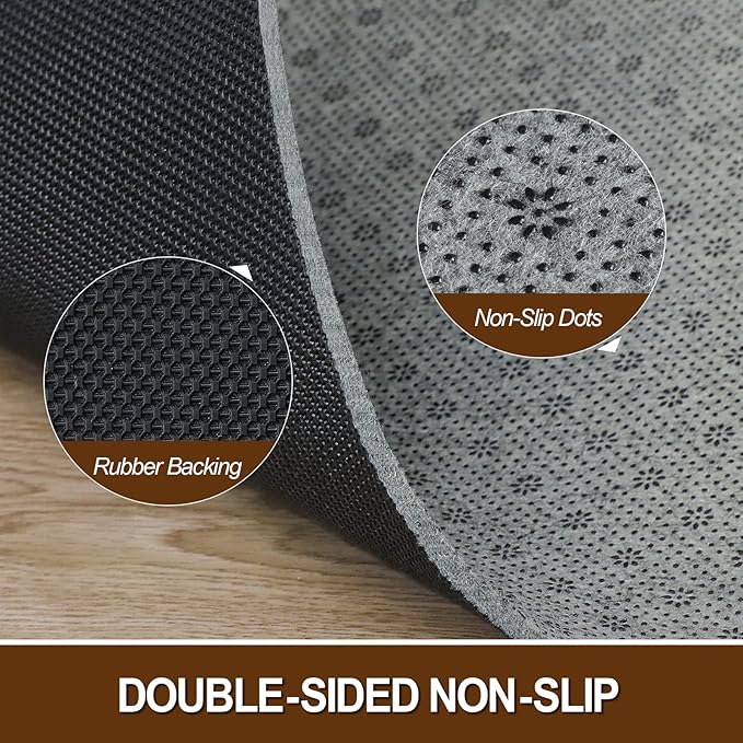 LINLA Dual Surface Felt+Rubber Non-Slip Rug Pad, 2'x3', 1/4" Thick, Strong Grip Cushioning Support Pad, Double-Side Anti-Skid, Safe for All Floor and Finishes, Extra Comfort