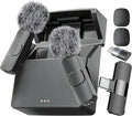 Mini Mic Pro (Latest Model - Wireless Microphone for iPhone, iPad, Android, Lavalier Microphone for Video Recording - iPhone Mic Crystal Clear Recording with USB-C (with Charging Case)