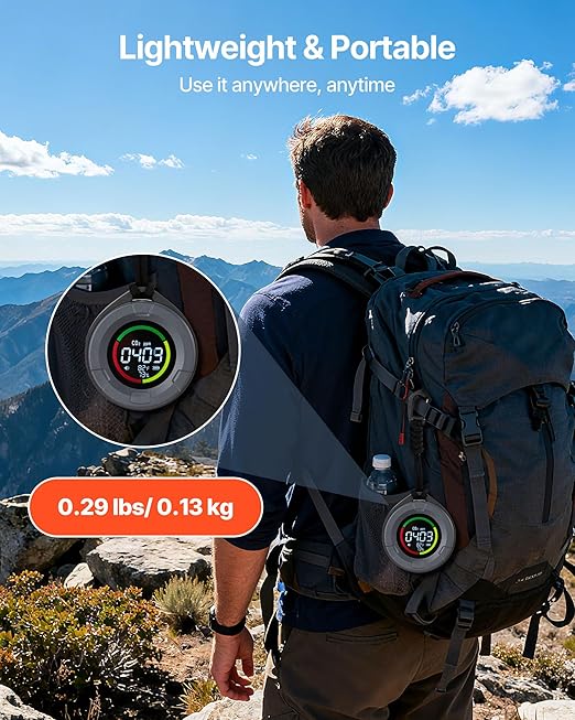 VEVOR Carbon Dioxide Monitor, CO2 Controller with Temperature and Humidity Display, NDIR Sensor Carbon Dioxide Detector, for Outdoors, Home, Office, Car, Lightweight & Portable