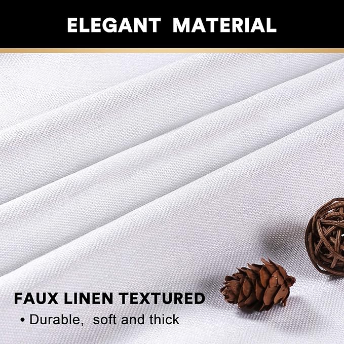 PrinceDeco 100% Blackout Curtains for Living Room Sliding Door Curtains Blackout Curtains 96 Inches Long Patio Curtains for Sliding Door Curtain,W100 X L96 Inch，Pearl White