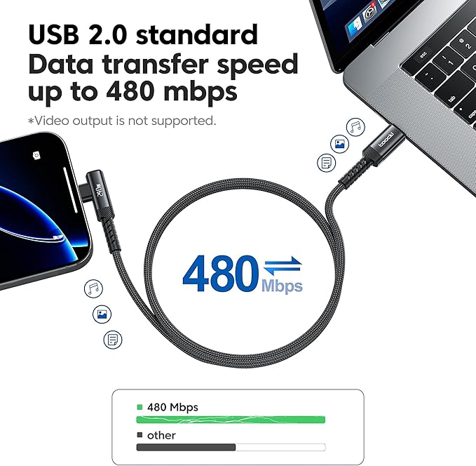 USB C Cable [2Pack, 10ft] 240W Fast Charging Type C Cord, Nylon Braided USB 2.0 Cable for iPhone 17 16 15 Pro Plus Pro Max Air, iPad Pro, Samsung Galaxy S24 S23, Switch, MacBook Pro, Pixel-Black