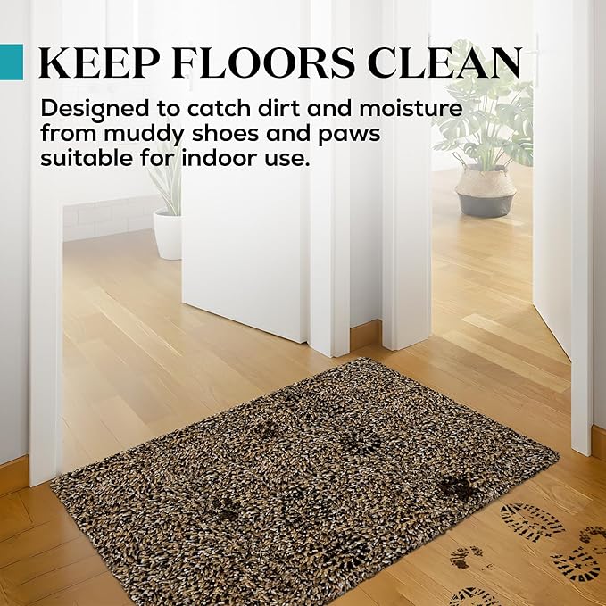 Premium Microfiber Indoor Door Mat – 36"x72" Washable Entry Mat, Non-Slip, Waterproof Backing, Super Absorbent, Low Profile Entryway Doormat for Indoor Entrance