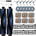 Ancolin 26 Pack Replacement Parts Kit for Eufy X10 Pro Omni Robot Vacuum Accessories, 2 Main Roller Brush 4 Filters 6 Dust Bags 6 Side Brushes 6 Mop Pads 1 Screwdriver 1 Clean Tool
