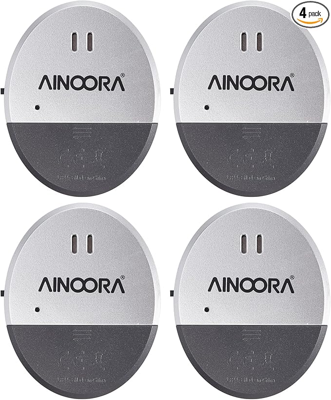 Window Alarm Sensors 4 Pack, Glass Break Sensor 130DB Loud Window Vibration Alarms, Burglar Intruder Entry Detector for Indoor Home Office Apartment & RV Security